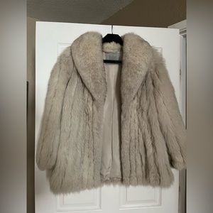Real blue fox fur coat